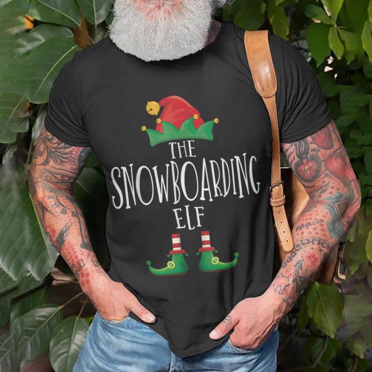 Snowboard-Elfen- Familien-Pyjama Weihnachtselfe T-Shirt Geschenke für alte Männer