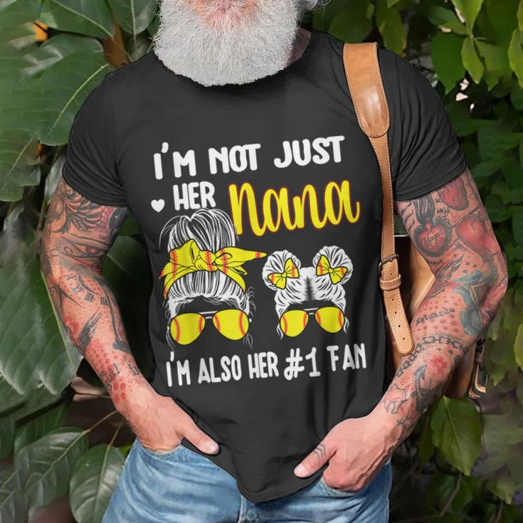 Softball Grandma Nana Granddaughter Softball Nana Unisex T-Shirt Gifts for Old Men