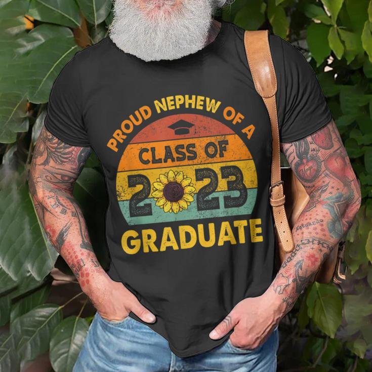Sonnenblume Senior Proud Neffe Klasse 2023 Graduate Vintage T-Shirt Geschenke für alte Männer