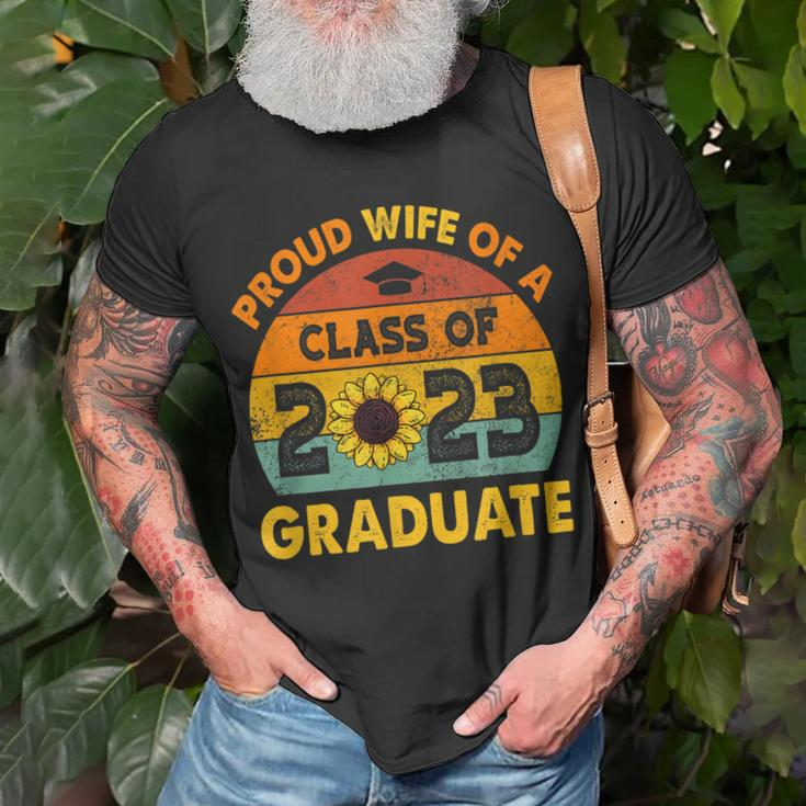 Sonnenblume Senior Proud Wife Class Of 2023 Graduate Vintage T-Shirt Geschenke für alte Männer