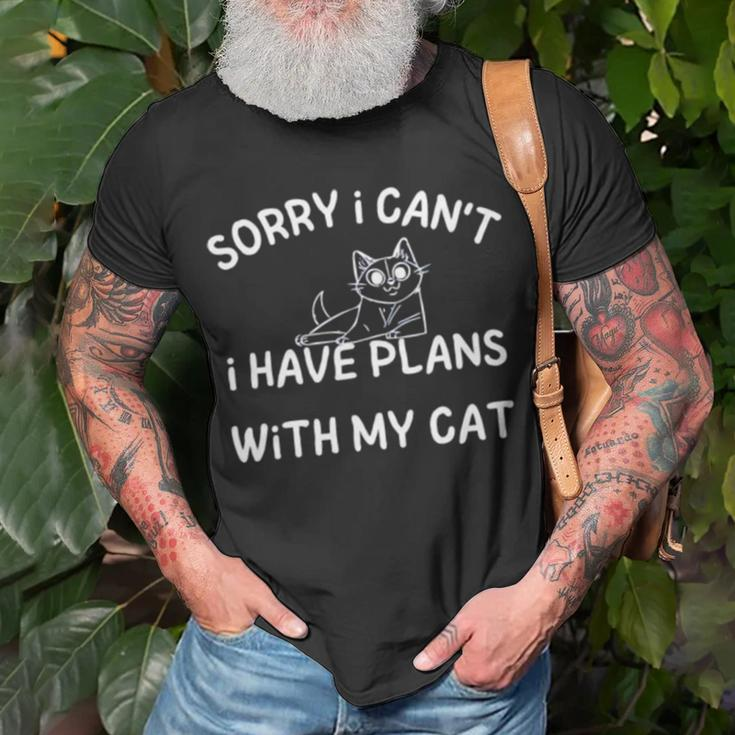 Sorry I Can’T I Have Plans With My Cat Unisex T-Shirt Gifts for Old Men