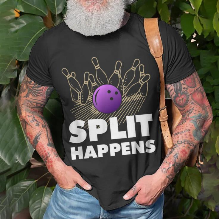 Split Happens I Bowling Kegeln Pin Kugel Kegelverein T-Shirt Geschenke für alte Männer