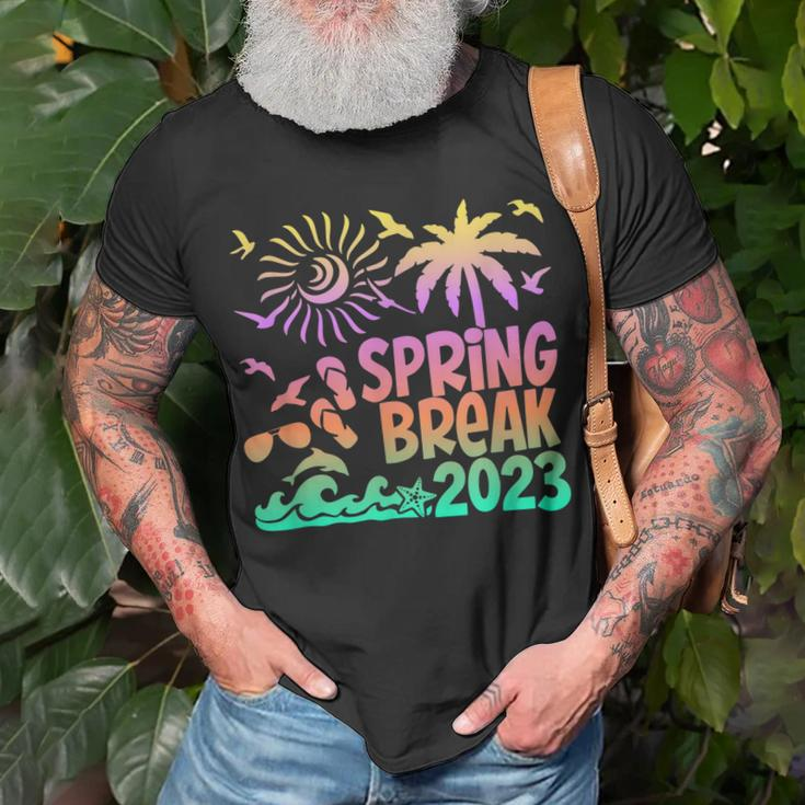 Spring Break 2023 Beach Vibes Family Matching Outfits Gifts Unisex T-Shirt Gifts for Old Men