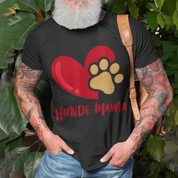 Stolze Hunde-Mama Herz Pfotenabdruck Hundepfote Tierliebe T-Shirt Geschenke für alte Männer