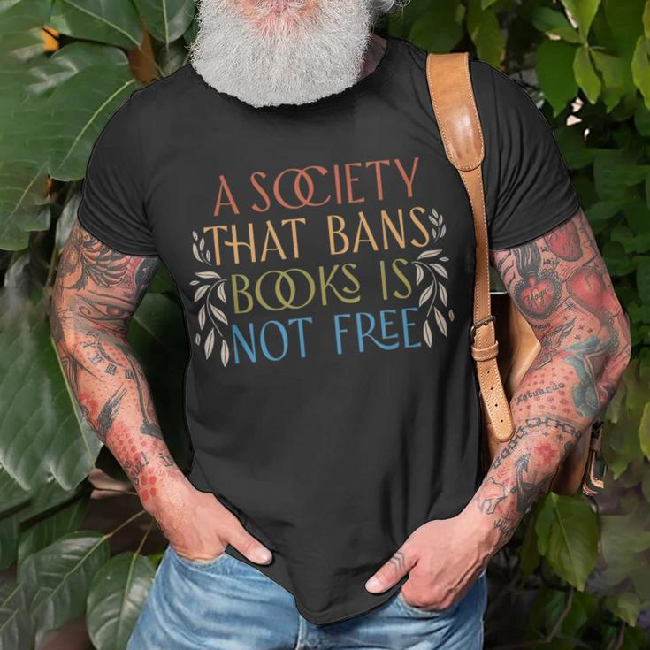 Stop Book Banning Protect Libraries Ban Books Not Bigots Unisex T-Shirt Gifts for Old Men