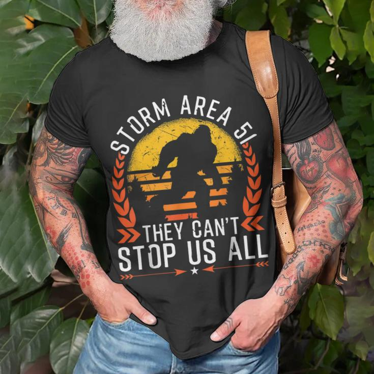 Storm-Area-51 Bigfoot Sie Können Uns Nicht Alle Aufhalten T-Shirt Geschenke für alte Männer