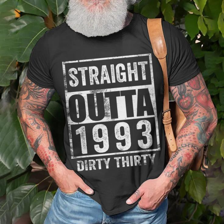 Straight Outta 1993 Dirty Thirty 30 Years 30Th Birthday 2023 Unisex T-Shirt Gifts for Old Men