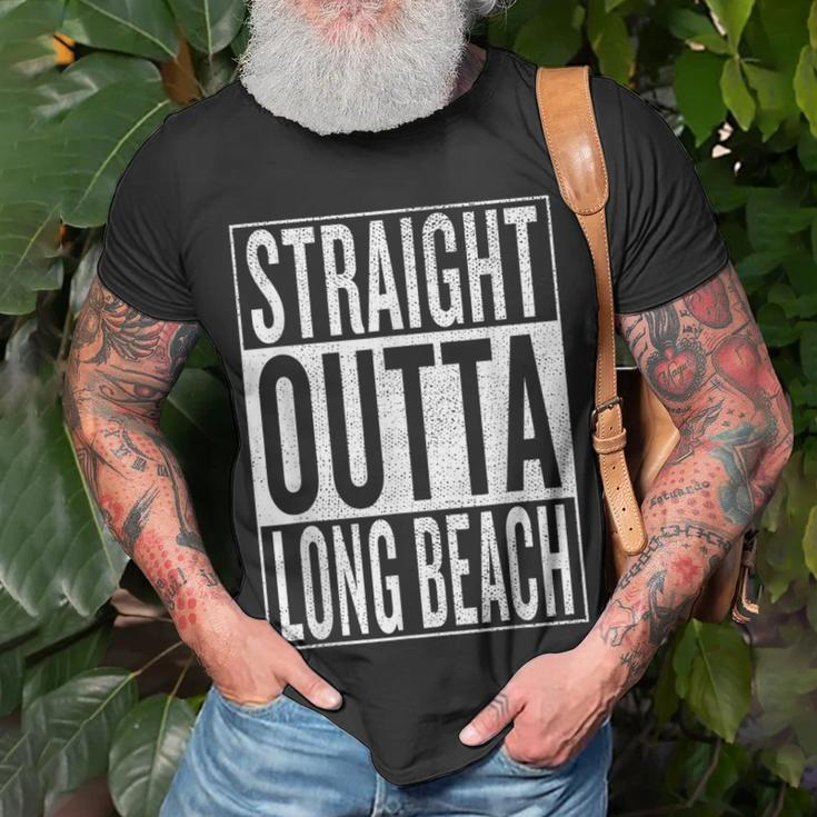 Straight Outta Long Beach Great Travel & Idea T-Shirt Gifts for Old Men
