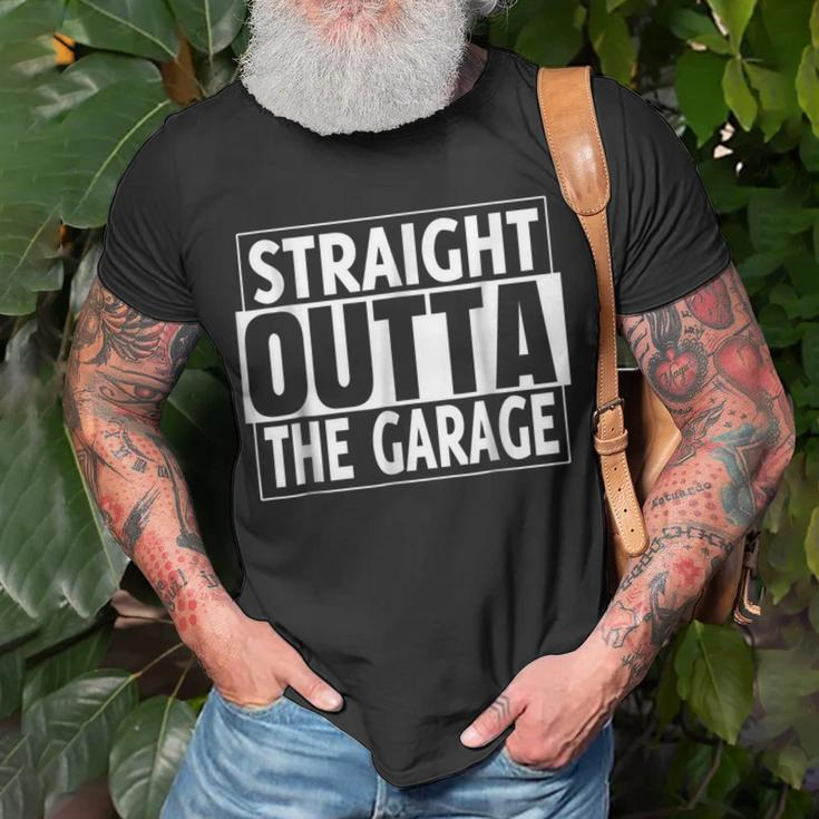 Straight Outta The Garage Funny Car Mechanic Gift Unisex T-Shirt Gifts for Old Men