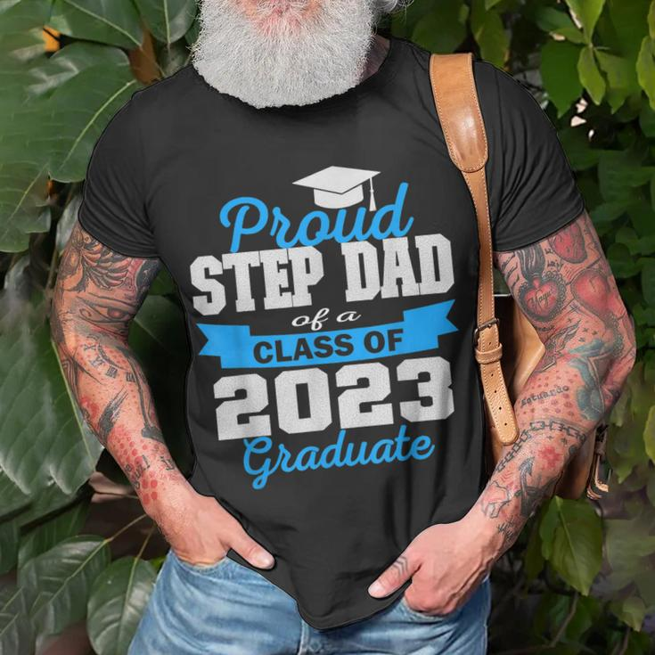 Super Proud Step Dad Of 2023 Graduate Awesome Family College Unisex T-Shirt Gifts for Old Men