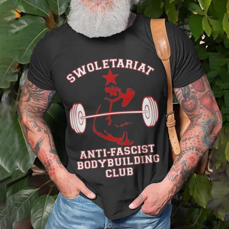 Swoletariat Anti Fascist Bodybuilding Club Unisex T-Shirt Gifts for Old Men