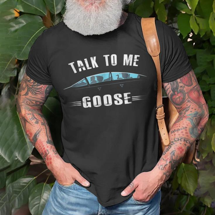 Talk To Me Goose Wear Sunglass Funny Birthday Gift Unisex T-Shirt Gifts for Old Men