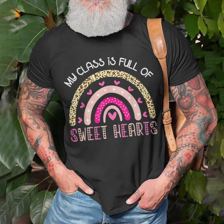 Teacher Valentines Day My Class Is Full Of Sweethearts T-Shirt Gifts for Old Men