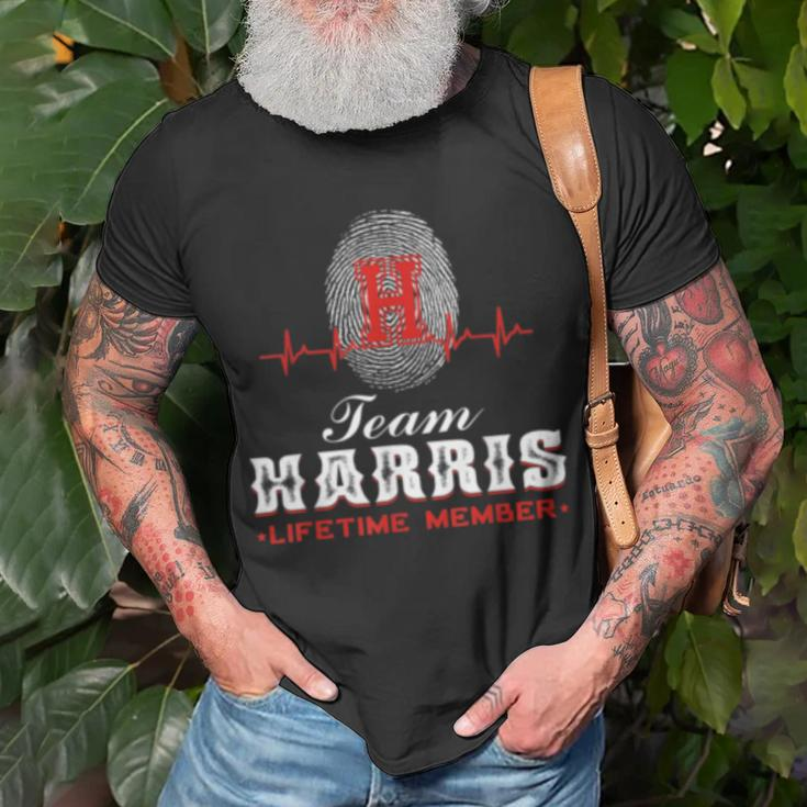 Team Harris Lifetime Member Surname Last Name Gift Unisex T-Shirt Gifts for Old Men