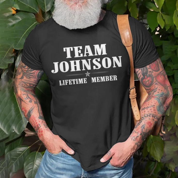 Team Johnson Surname Family Last Name Gift Unisex T-Shirt Gifts for Old Men