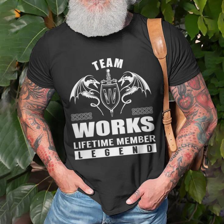 Team Works Lifetime Member Legend Unisex T-Shirt Gifts for Old Men