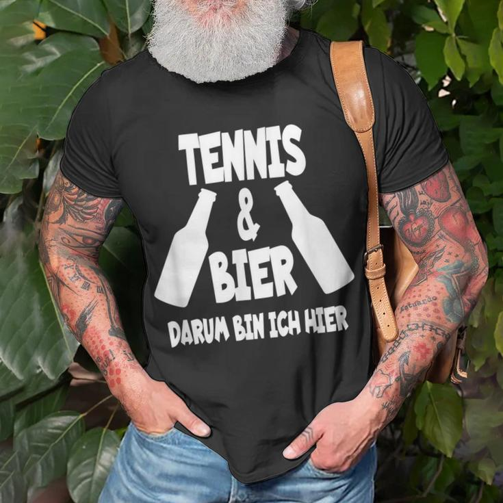 Tennis Und Bier Tenniscamp Tennistrainer Tenniscamp T-Shirt Geschenke für alte Männer