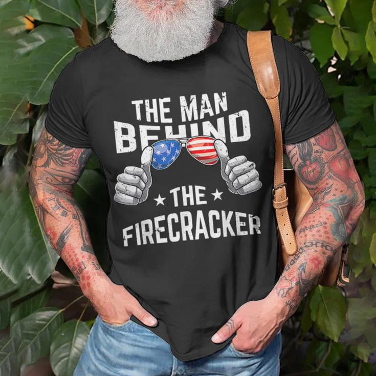 The Man Behind The Firecracker 4Th Of July Pregnancy New Dad Unisex T-Shirt Gifts for Old Men
