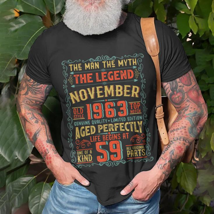 The Man The Myth The Legend 59 Birthday Year 1963 November Gift For Mens Unisex T-Shirt Gifts for Old Men