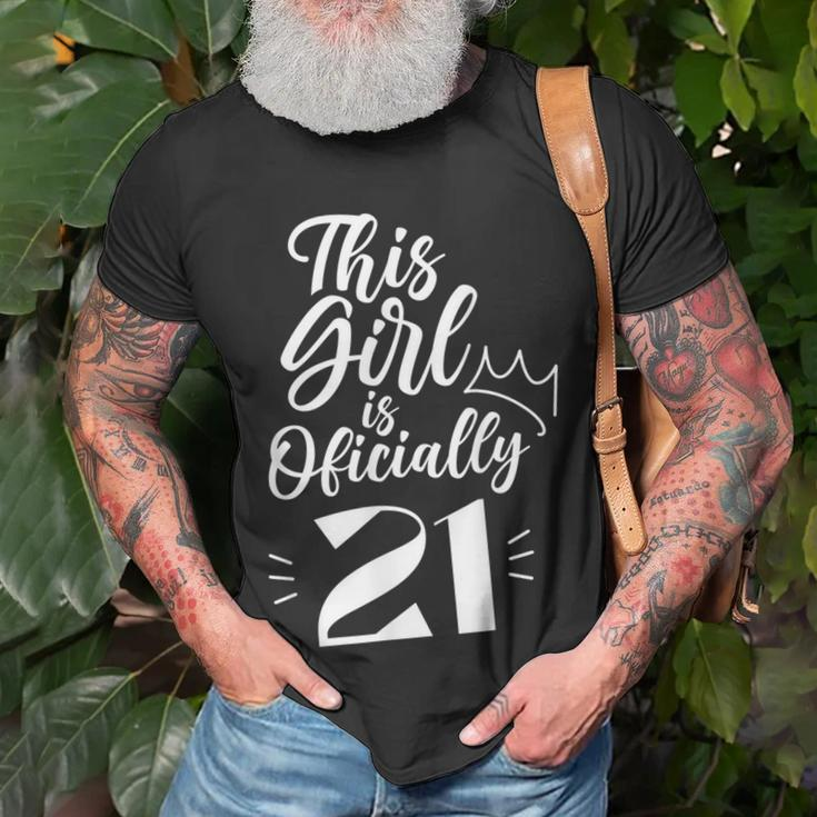 This Girl Is Officially 21 Birthday 21St Military Party Unisex T-Shirt Gifts for Old Men