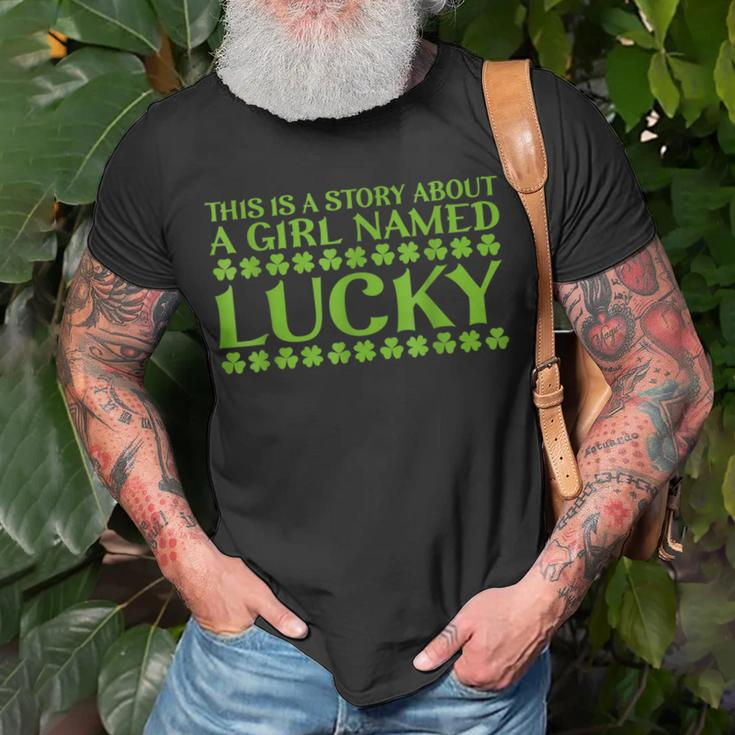 This Is A Story About A Girl Named Lucky Stpatricks Day Unisex T-Shirt Gifts for Old Men