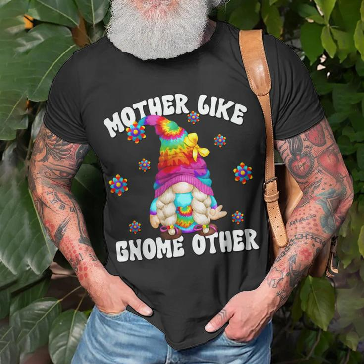 Tie Dye Hippie Grandma Gnome Graphic For Women Hippie Mom Unisex T-Shirt Gifts for Old Men