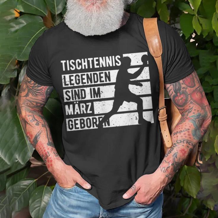 Tischtennis Legenden Sind Im März Geboren Geburtstag Jungs T-Shirt Geschenke für alte Männer