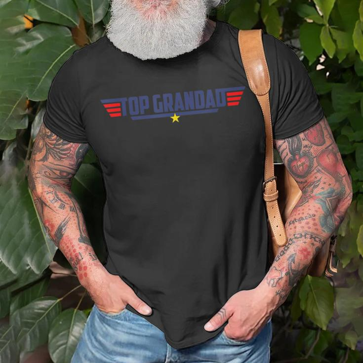 Top Grandad Personalized Funny 80S Dad Humor Movie Gun Gift For Mens Unisex T-Shirt Gifts for Old Men