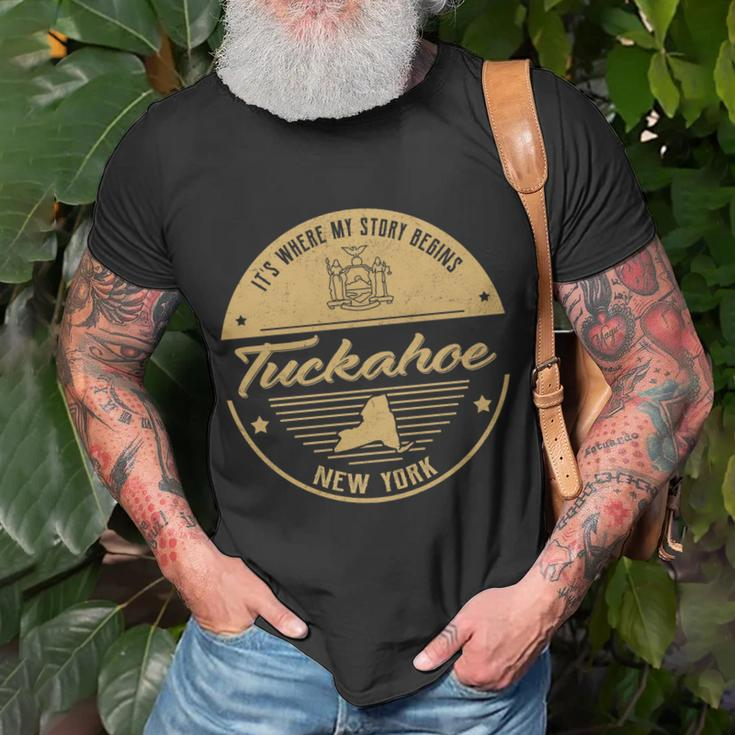Tuckahoe New York Its Where My Story Begins Unisex T-Shirt Gifts for Old Men