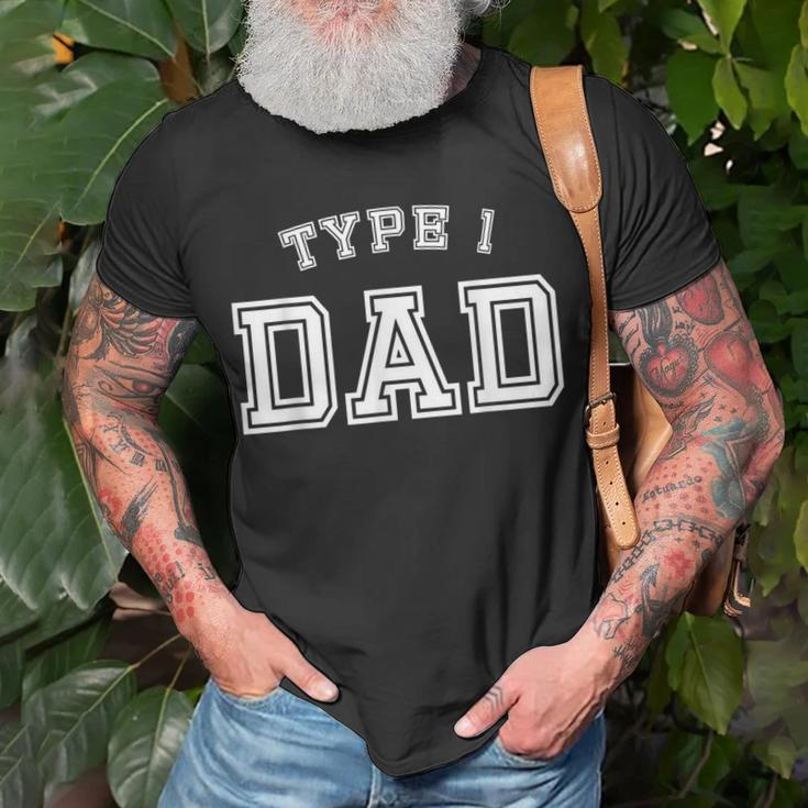 Type 1 Dad Awareness Sports Style Father Diabetes Unisex T-Shirt Gifts for Old Men