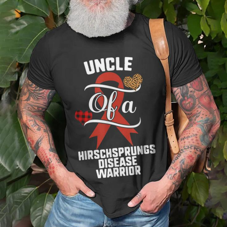 Uncle Hirschsprungs Disease Awareness Leopard Buffalo Plaid Unisex T-Shirt Gifts for Old Men