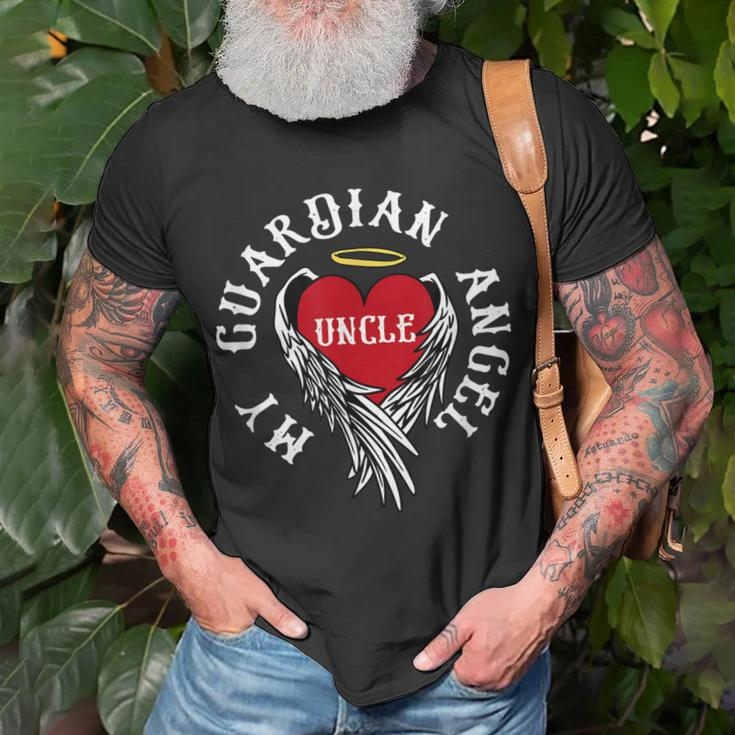 Uncle My Guardian Angel Remembrance Family Memorial Unisex T-Shirt Gifts for Old Men