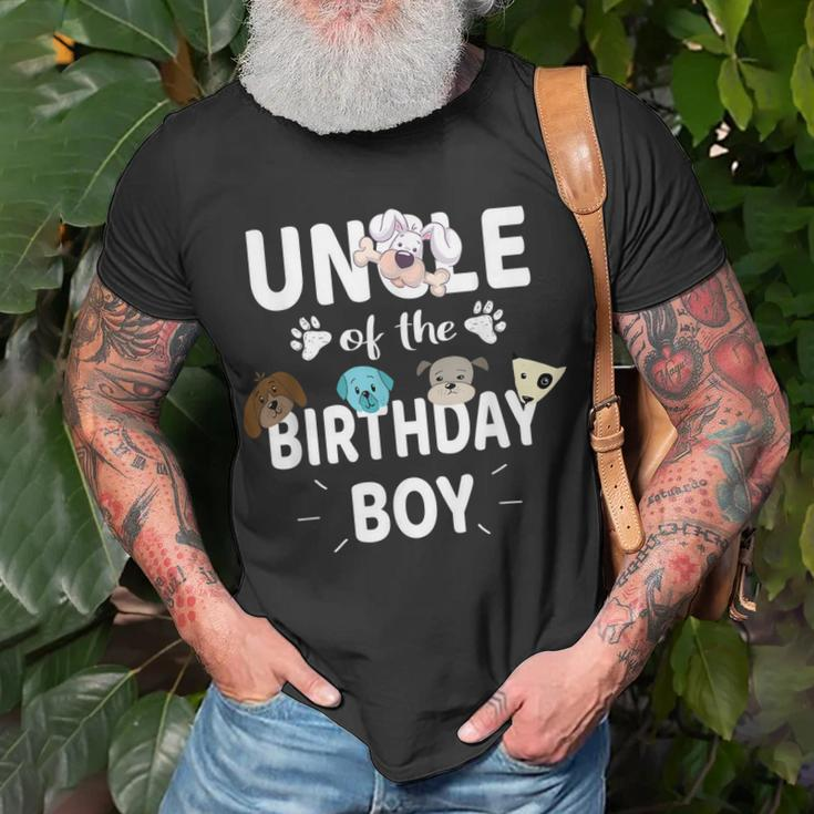 Uncle Of The Birthday Boy Dog Lover Party Puppy Theme Unisex T-Shirt Gifts for Old Men
