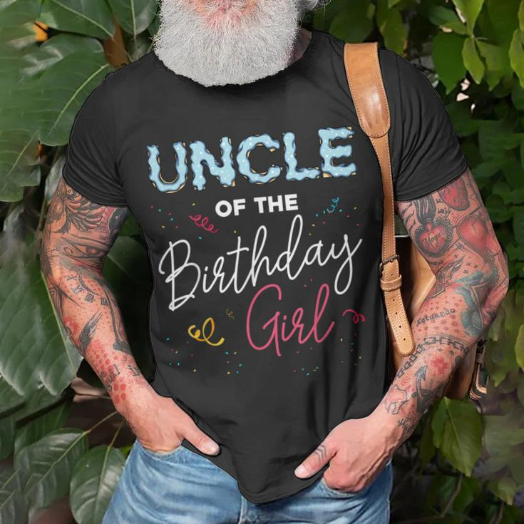Uncle Of The Birthday Girl Family Donut Matching Funny Quote Gift For Mens Unisex T-Shirt Gifts for Old Men