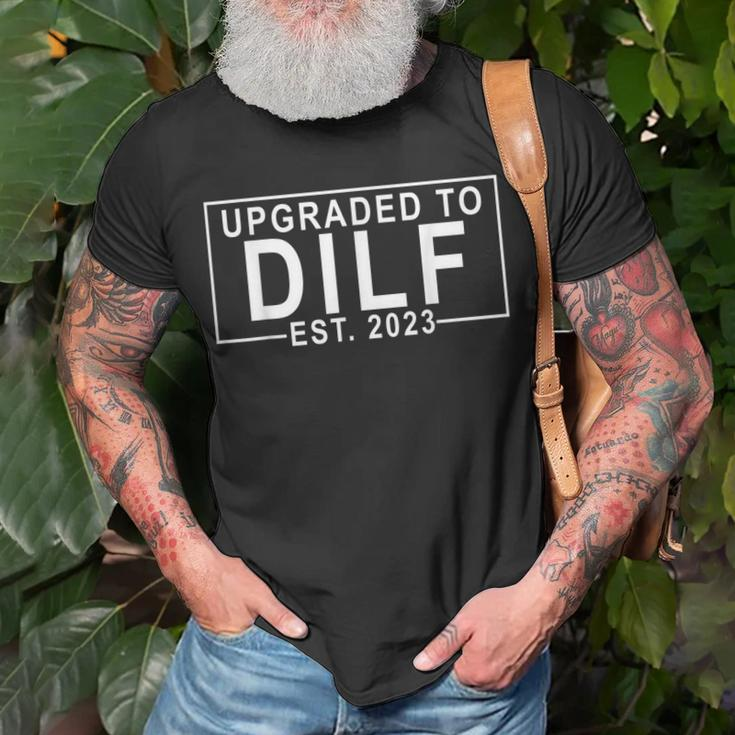 Upgraded To Dilf Est 2023 Dad Humor Jone Unisex T-Shirt Gifts for Old Men