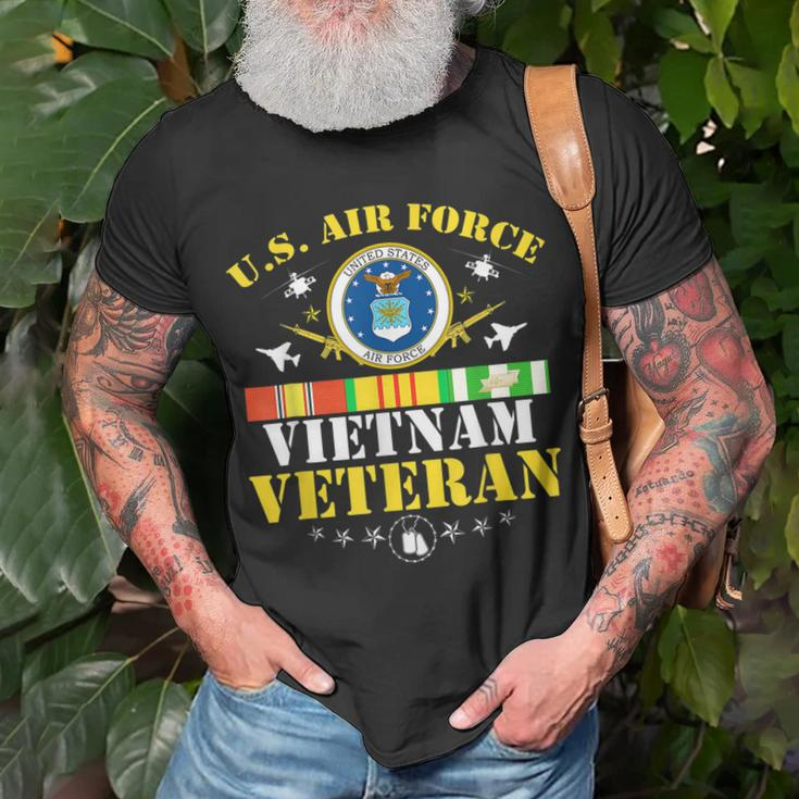 Us Air Force Vietnam Veteran Usa Flag Vietnam Vet Flag T-Shirt Gifts for Old Men