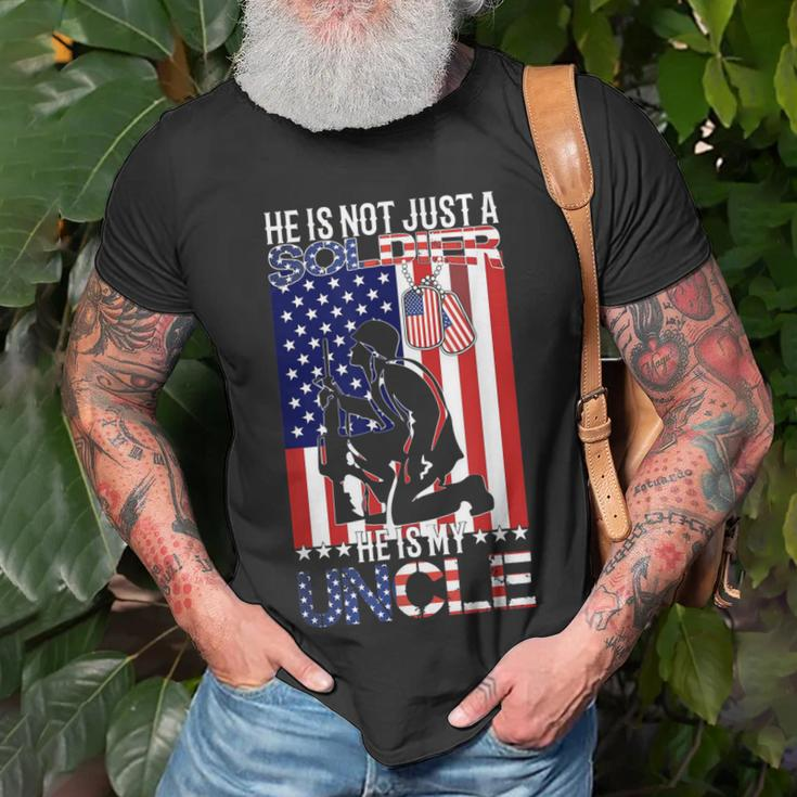 Us Army Nephew Niece He Is Not Just A Soldier He Is My Uncle Unisex T-Shirt Gifts for Old Men