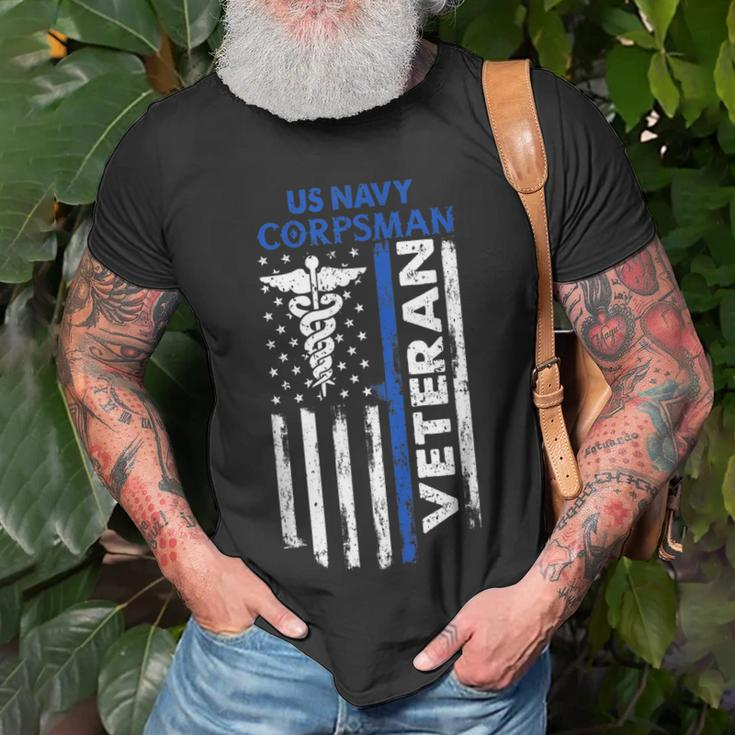 Us Corpsman American Flag Vintage Patriotic 4Th Of July Unisex T-Shirt Gifts for Old Men
