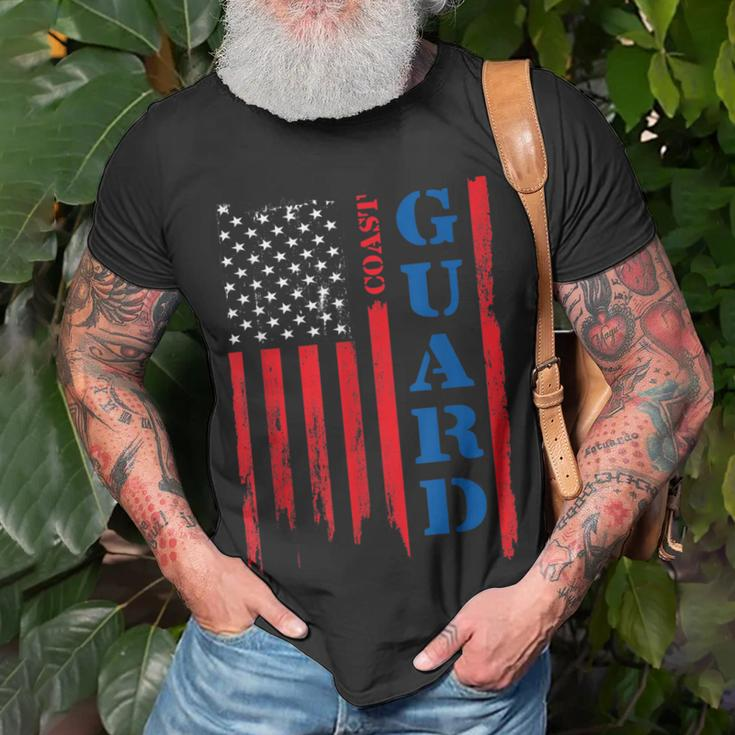 US Flag Coast Guard US Coast Guard T-Shirt Gifts for Old Men