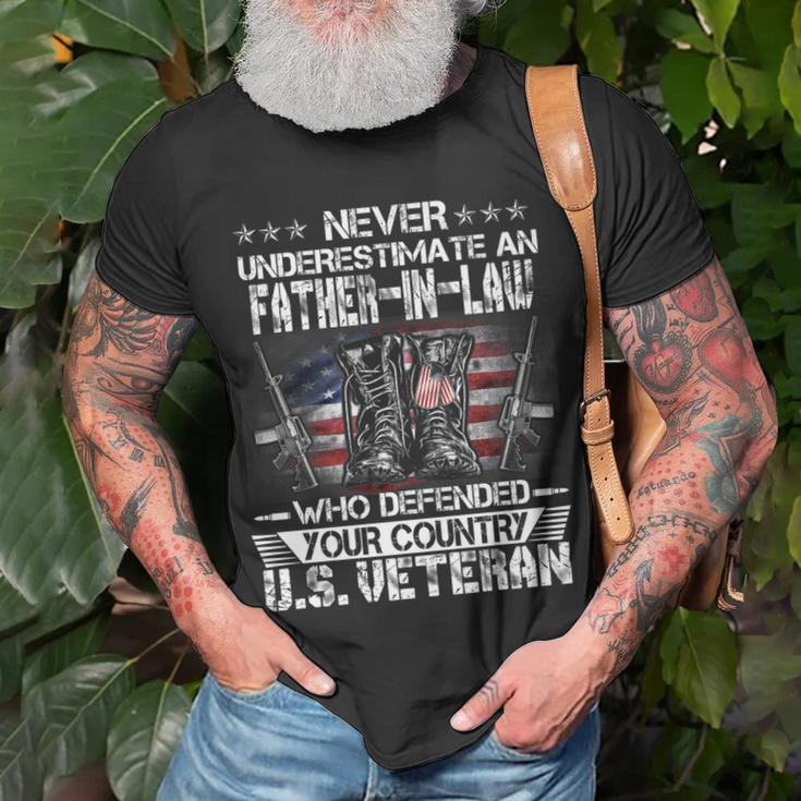 Us Veteran Father-In-Law -Veterans Day Us Patriot Patriotic T-Shirt Gifts for Old Men