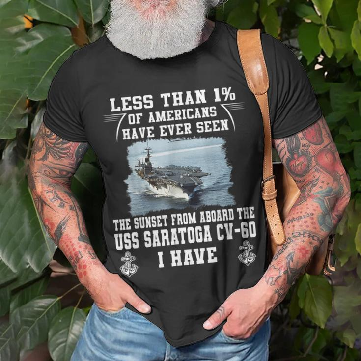 Uss Saratoga Cv-60 Aircraft Carrier T-Shirt Gifts for Old Men