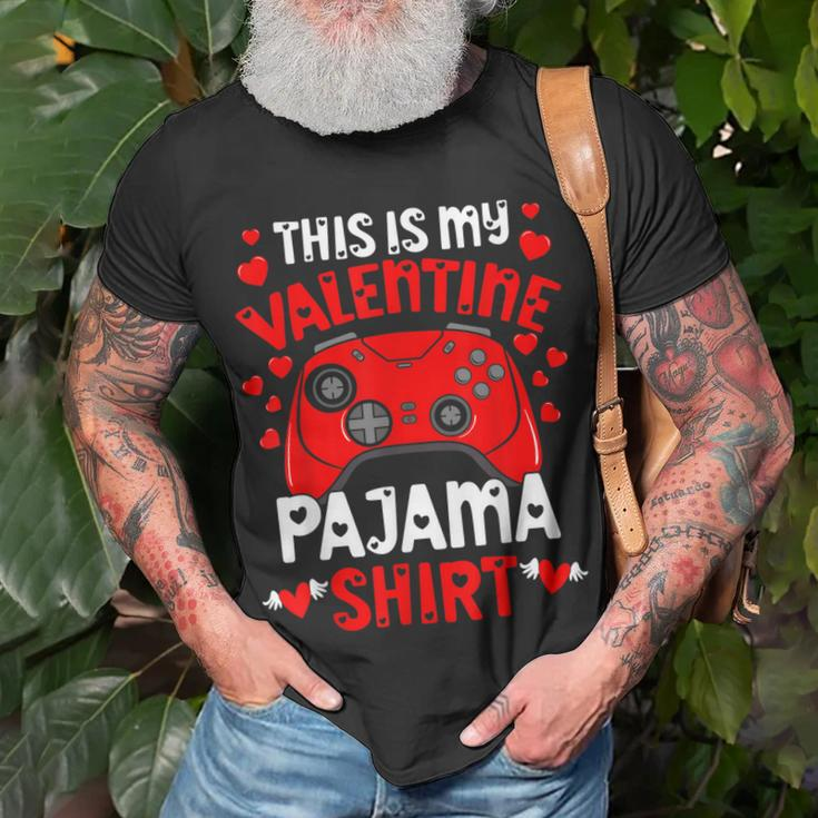 This Is My Valentine Pajama Videogame Controller Gamer T-Shirt Gifts for Old Men