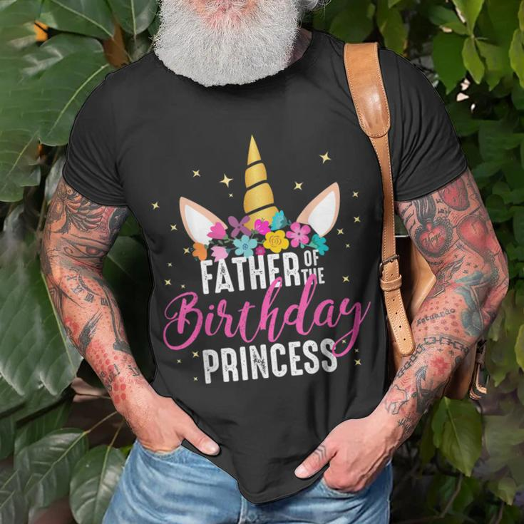Vater der Geburtstagsprinzessin Einhorn T-Shirt, Einzigartig für Papas Geschenke für alte Männer