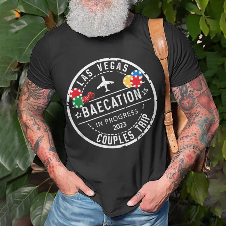 Vegas Baecation 2023 Couples Trip In Progress To Las Vegas Unisex T-Shirt Gifts for Old Men