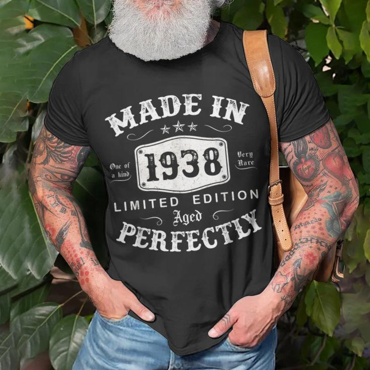 Vintage 1938 Made In 1938 85 Geburtstag Mann Frau 85 Jahre V2 T-Shirt Geschenke für alte Männer