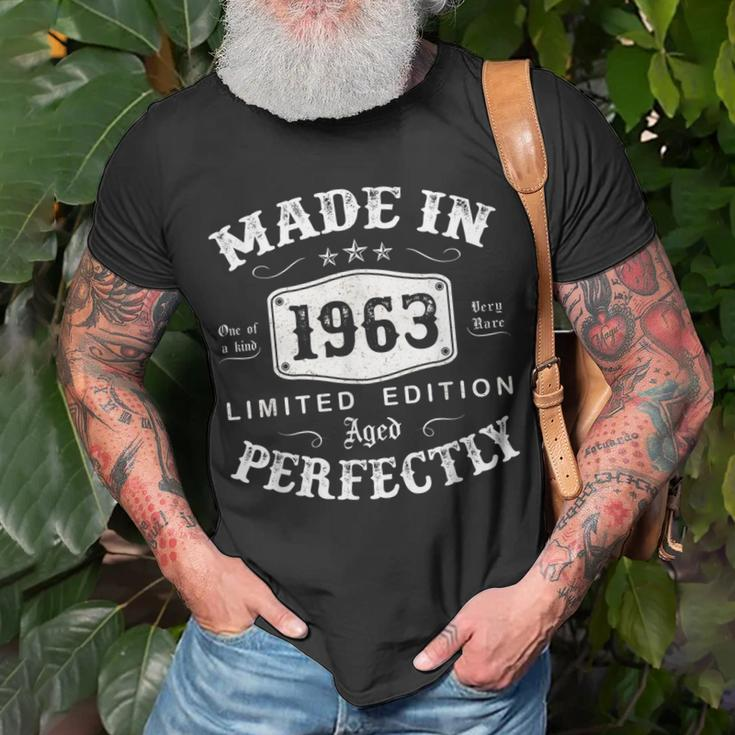 Vintage 1963 Made In 1963 60 Geburtstag Mann Frau 60 Jahre T-Shirt Geschenke für alte Männer