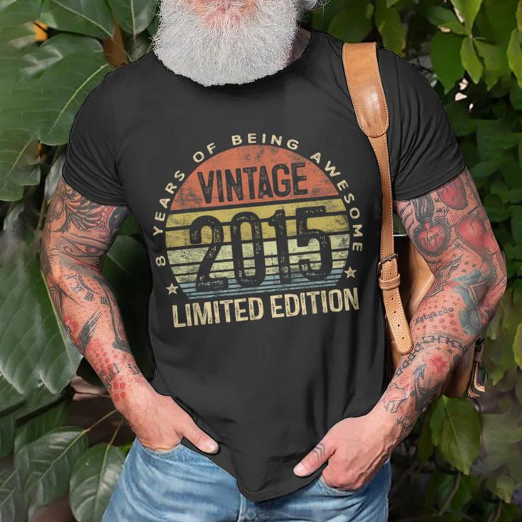 Vintage 2015 Limited Edition 8 Year Old Gifts 8Th Birthday Unisex T-Shirt Gifts for Old Men
