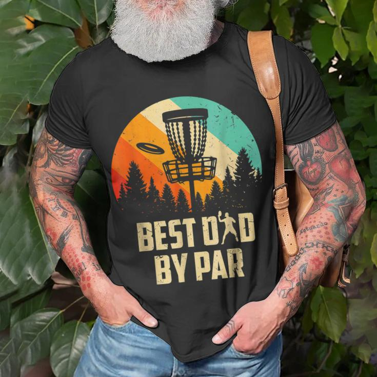 Men Vintage Best Dad By Par Disc Golf Dad Fathers Day T-Shirt Gifts for Old Men