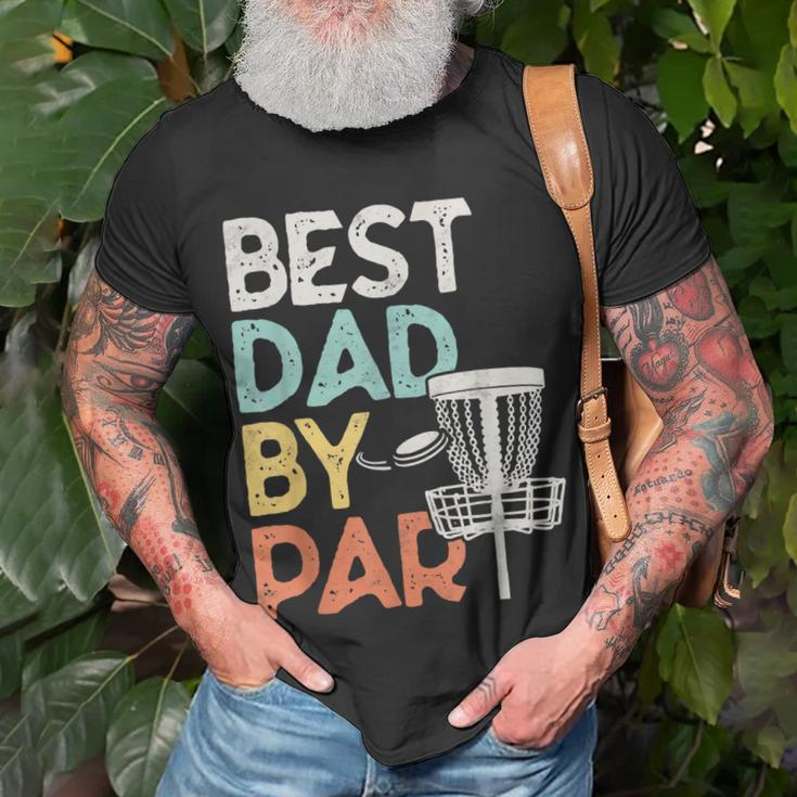 Mens Vintage Best Dad By Par Disk Golf Dad T-Shirt Gifts for Old Men