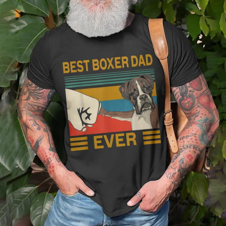 Vintage Best Dog Boxer Dad Ever Bump Fit T-Shirt Gifts for Old Men